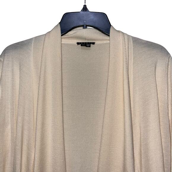Theory Cardigan Sweater Wool Silk Neutral Aya - Picture 3 of 9